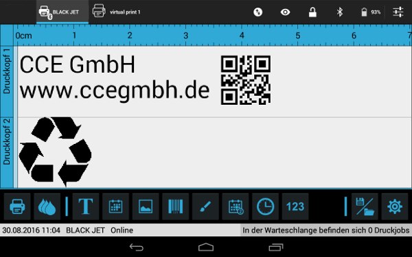 Software Thermoinkjet TabJet Android